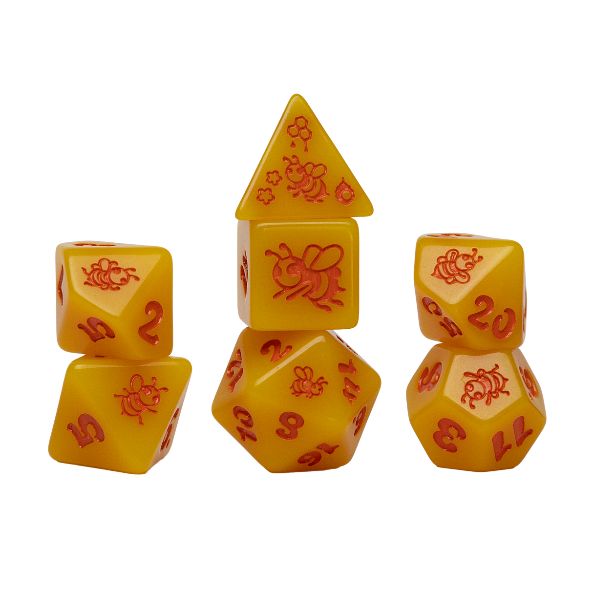Animals Series - Golden Buzz Polyhedral Dice Set