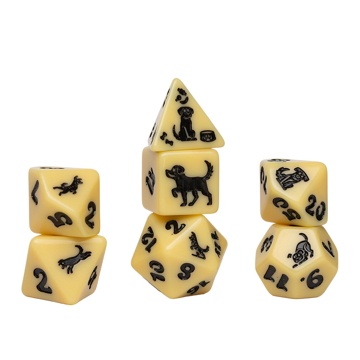 Animals Series - Golden Pup Polyhedral Dice Set