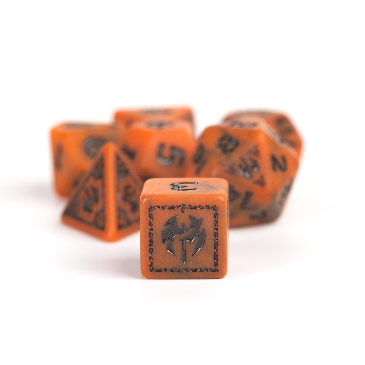 Dungeons & Dragons Adventure Dice - Barbarian: Orange | Sirius Dice