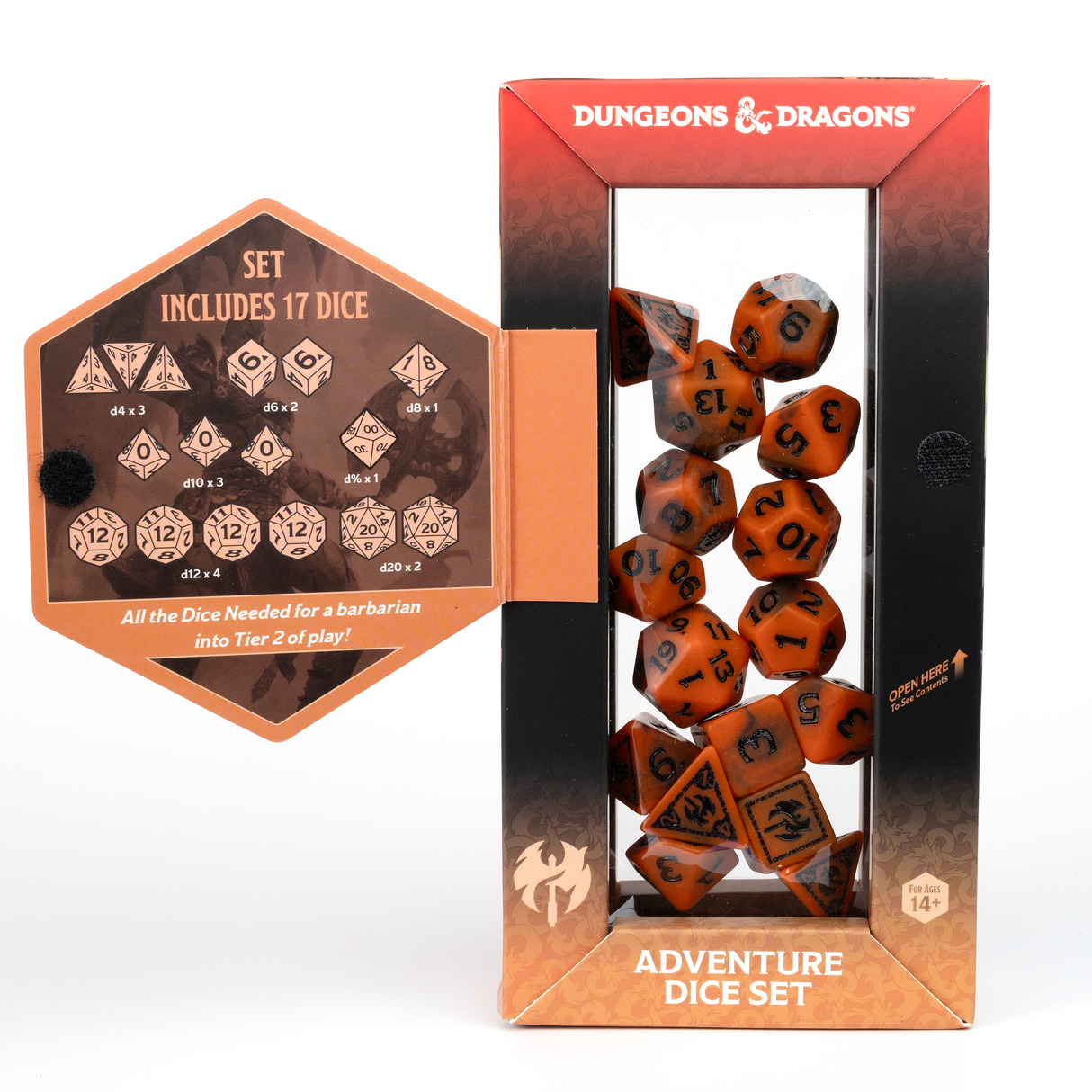 Dungeons & Dragons Adventure Dice - Barbarian: Orange | Sirius Dice