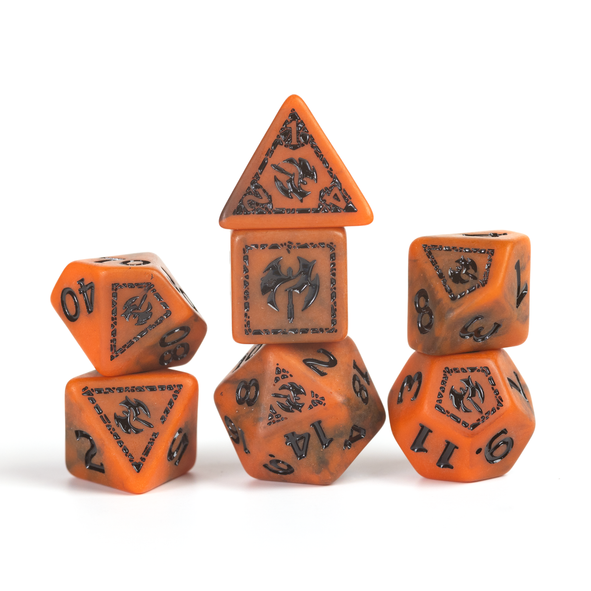 Dungeons & Dragons Adventure Dice - Barbarian: Orange | Sirius Dice