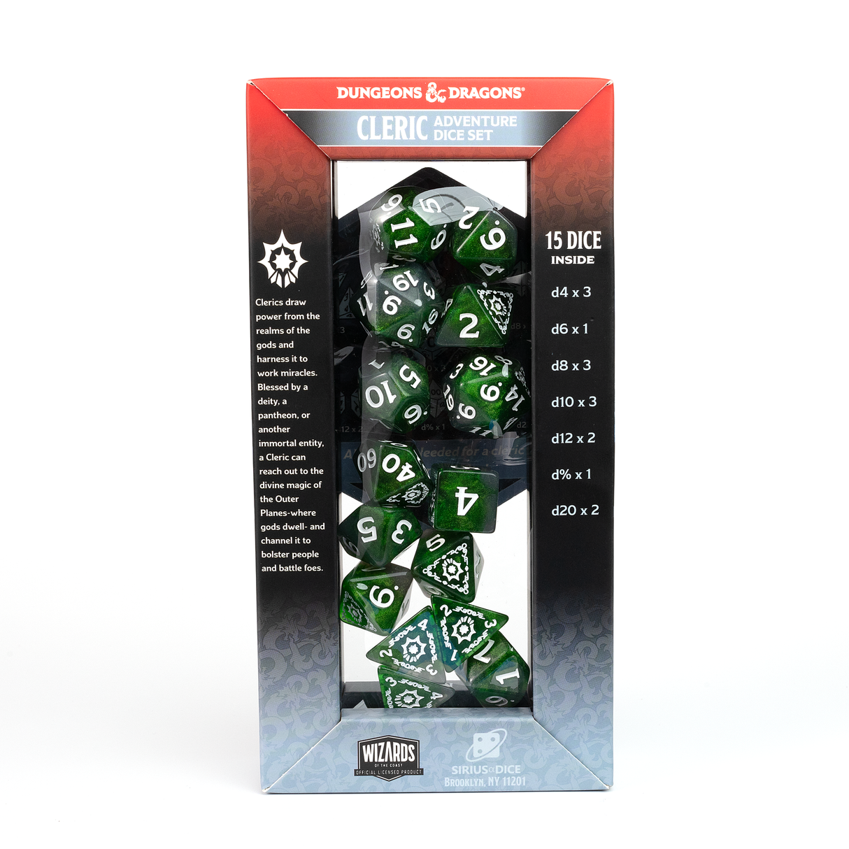 Dungeons & Dragons Adventure Dice - Cleric: Green | Sirius Dice