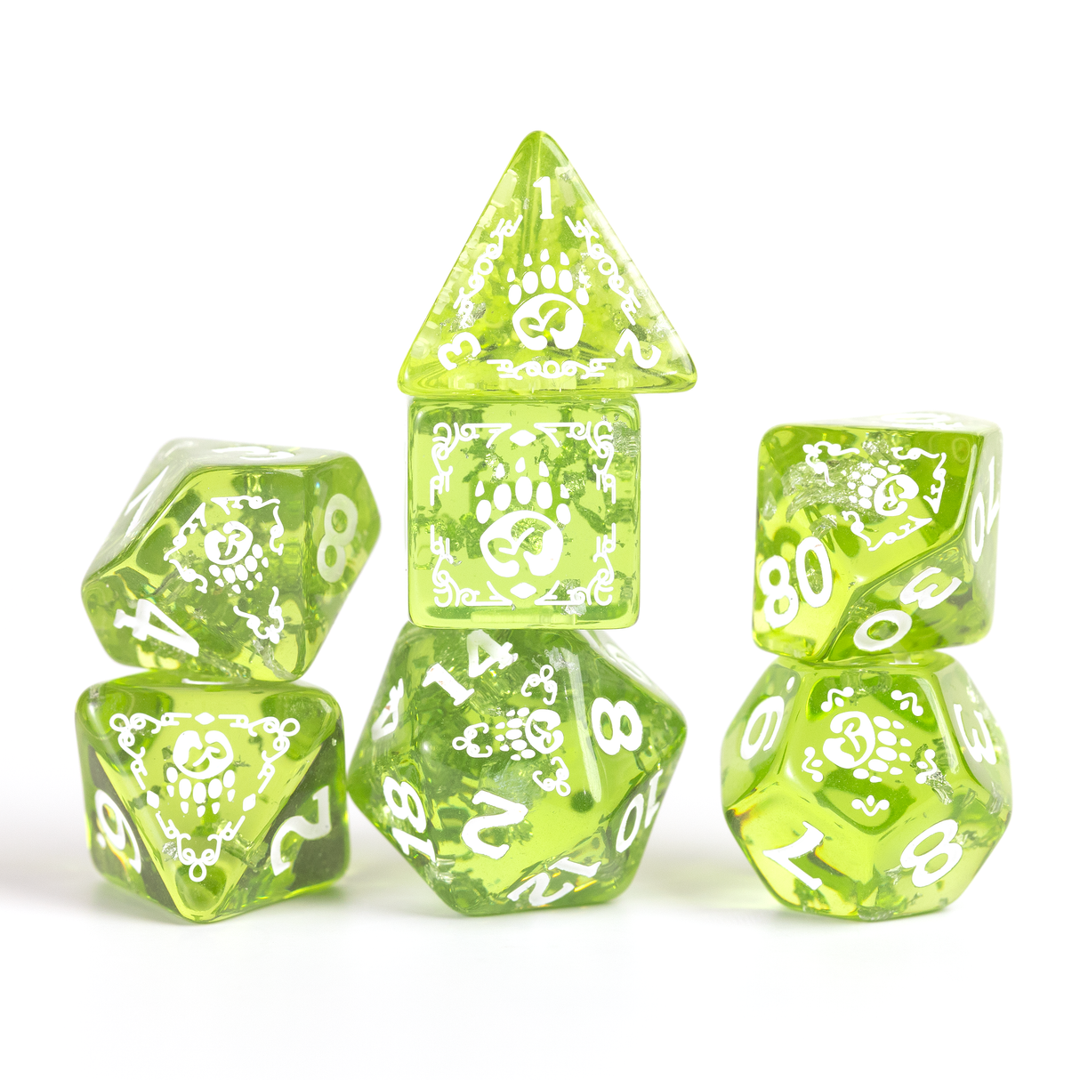 Dungeons & Dragons Adventure Dice - Druid: Green | Sirius Dice