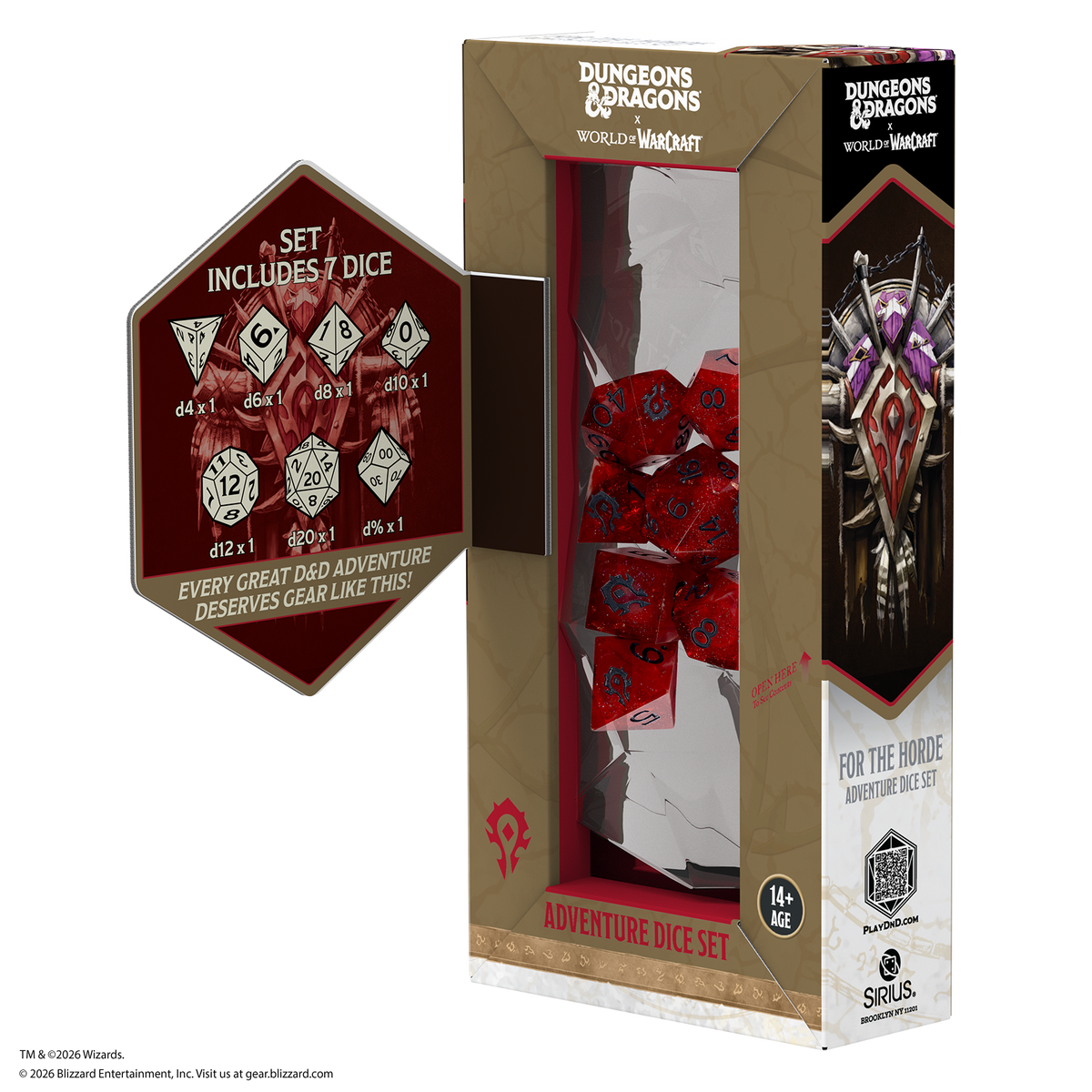 Dungeons & Dragons x World of Warcraft Adventure Dice Sets - For the Horde
