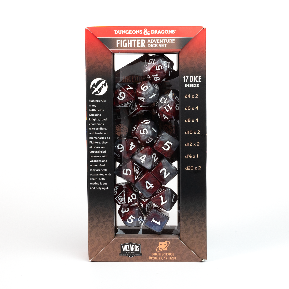 Dungeons & Dragons Adventure Dice - Fighter: Red | Sirius Dice