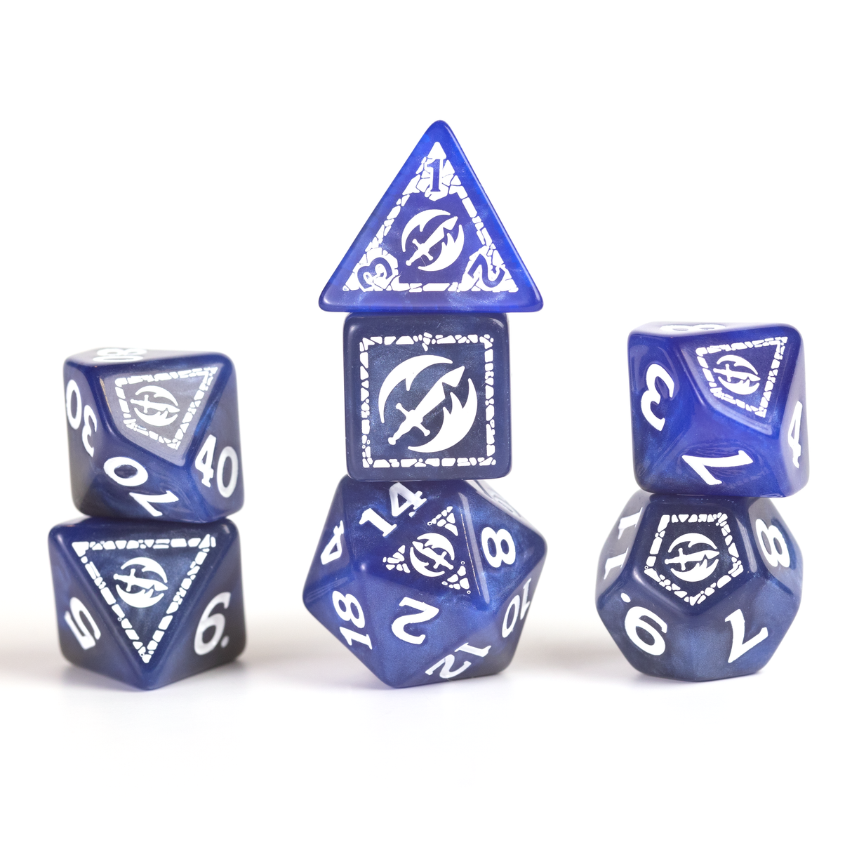 Dungeons & Dragons Adventure Dice Set - Fighter: Blue | Sirius Dice