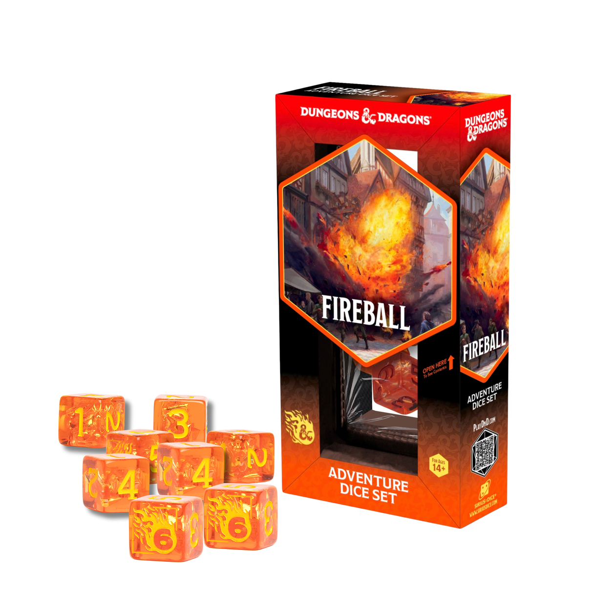 Dungeons & Dragons Adventure Dice - Fireball | Sirius Dice
