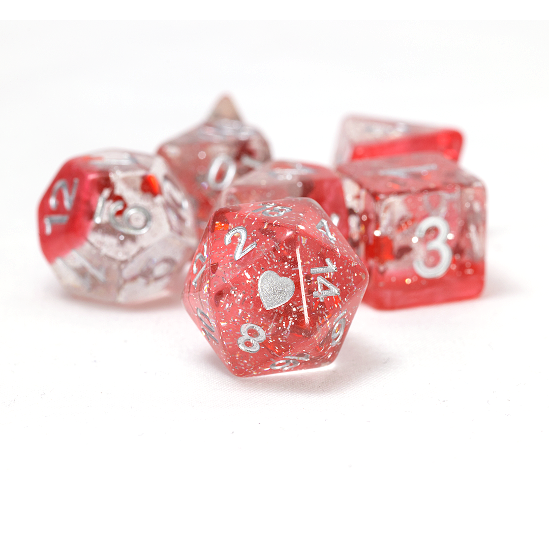 Hearts Dice Set