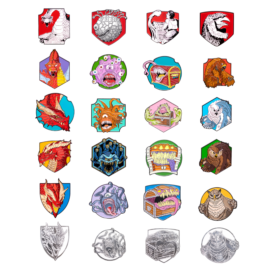 Dungeons & Dragons: Pins - Monsters: Then and Now Pack | Sirius Dice