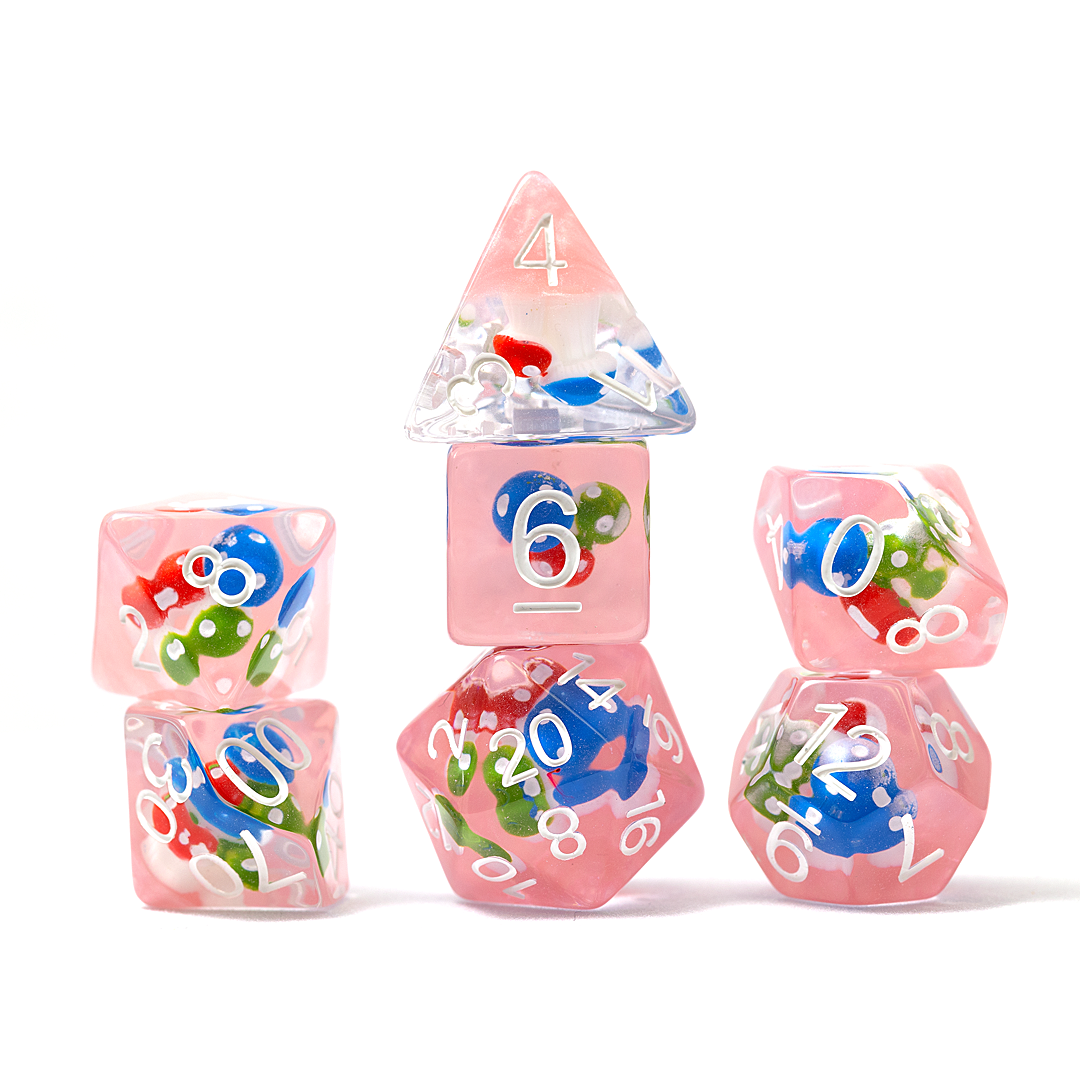 Magic Mushroom 7-Piece Polyhedral RPG Dice Set | Sirius Dice