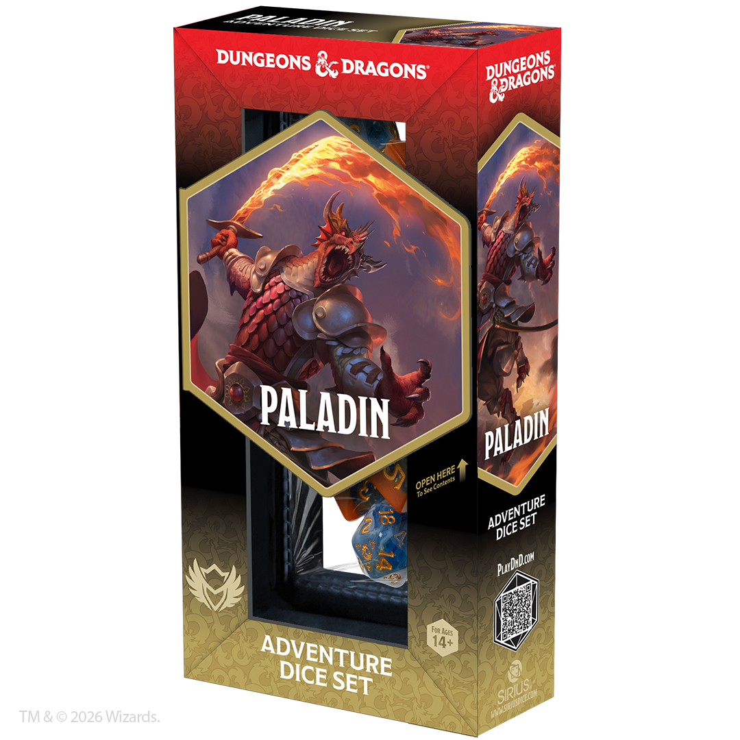 Dungeons & Dragons Adventure Dice - Paladin: Orange / Blue | Sirius Dice