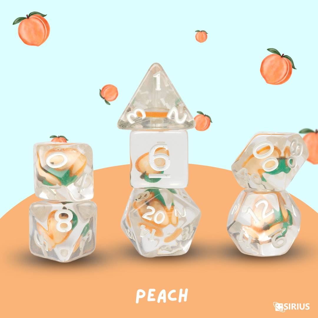 Fruit Slice Dice Set - Peach