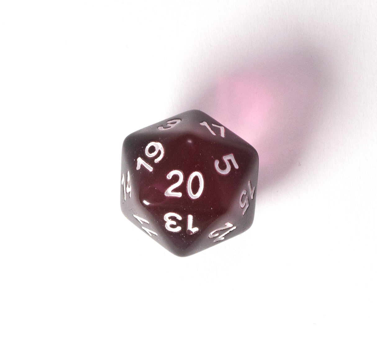 Pink, Clear, Black Resin Dice Set
