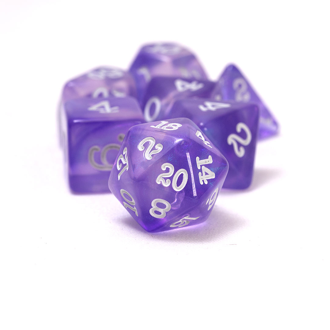 Purple Glaze Dice Set