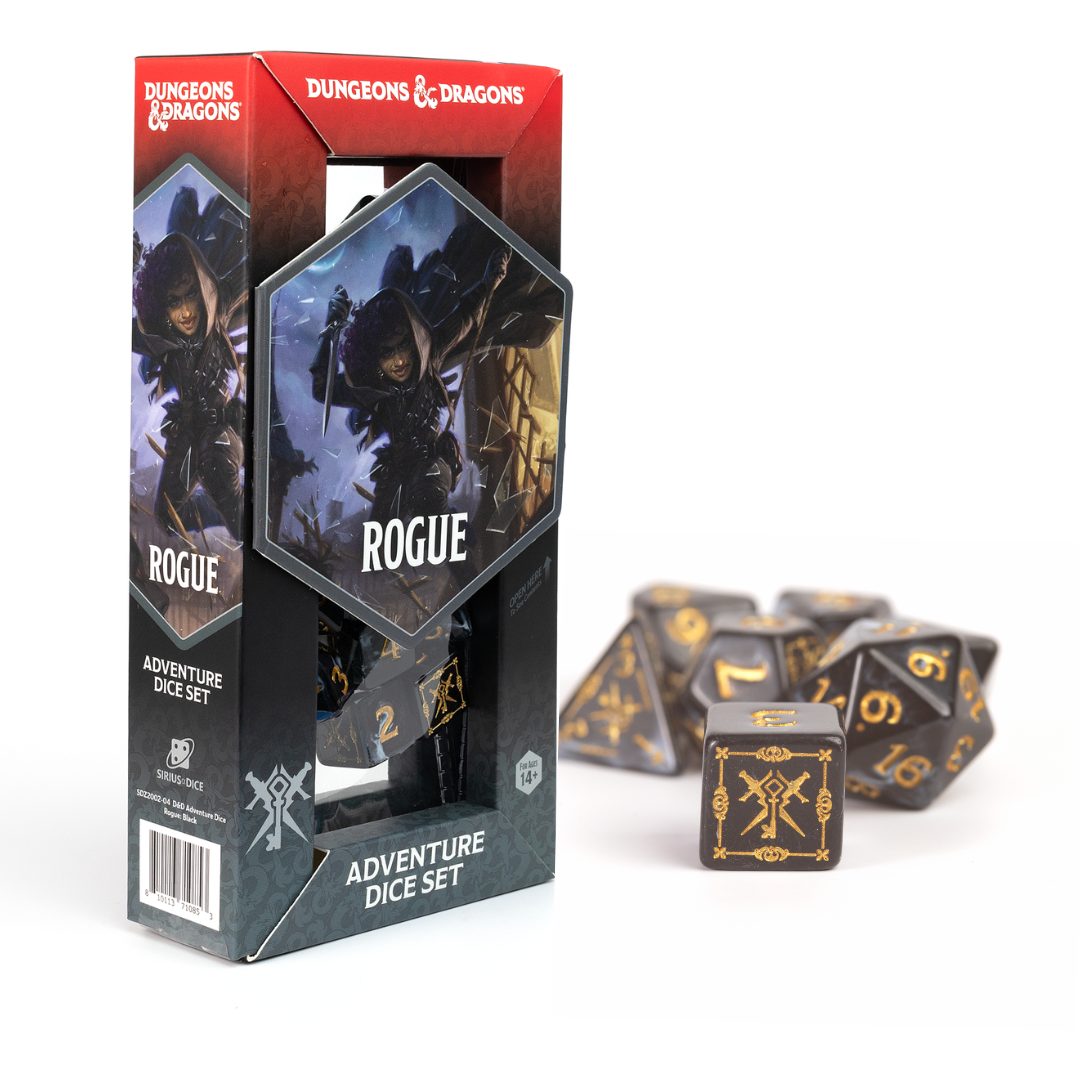Dungeons & Dragons Adventure Dice - Rogue: Black | Sirius Dice