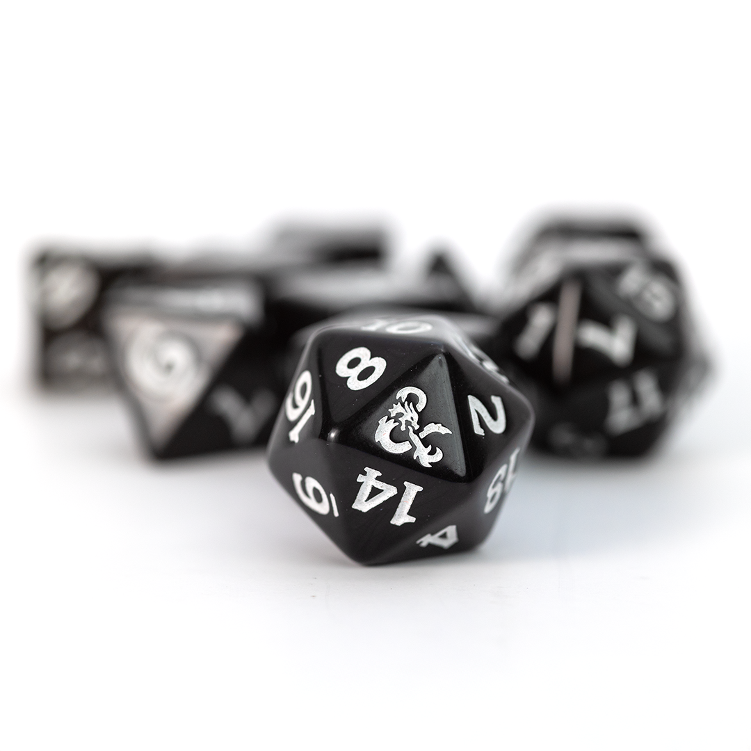 Dungeons & Dragons New Adventurer Dice Set - BLACK DICE | Sirius Dice