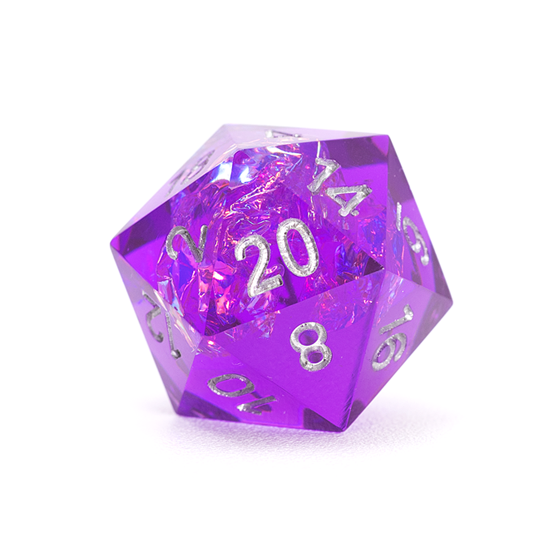 Sharp Purple Fairy 7-Piece Polyhedral RPG Dice Set | Sirius Dice