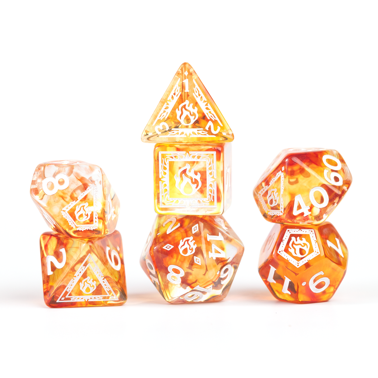 Dungeons & Dragons Adventure Dice - Sorcerer: Orange | Sirius Dice