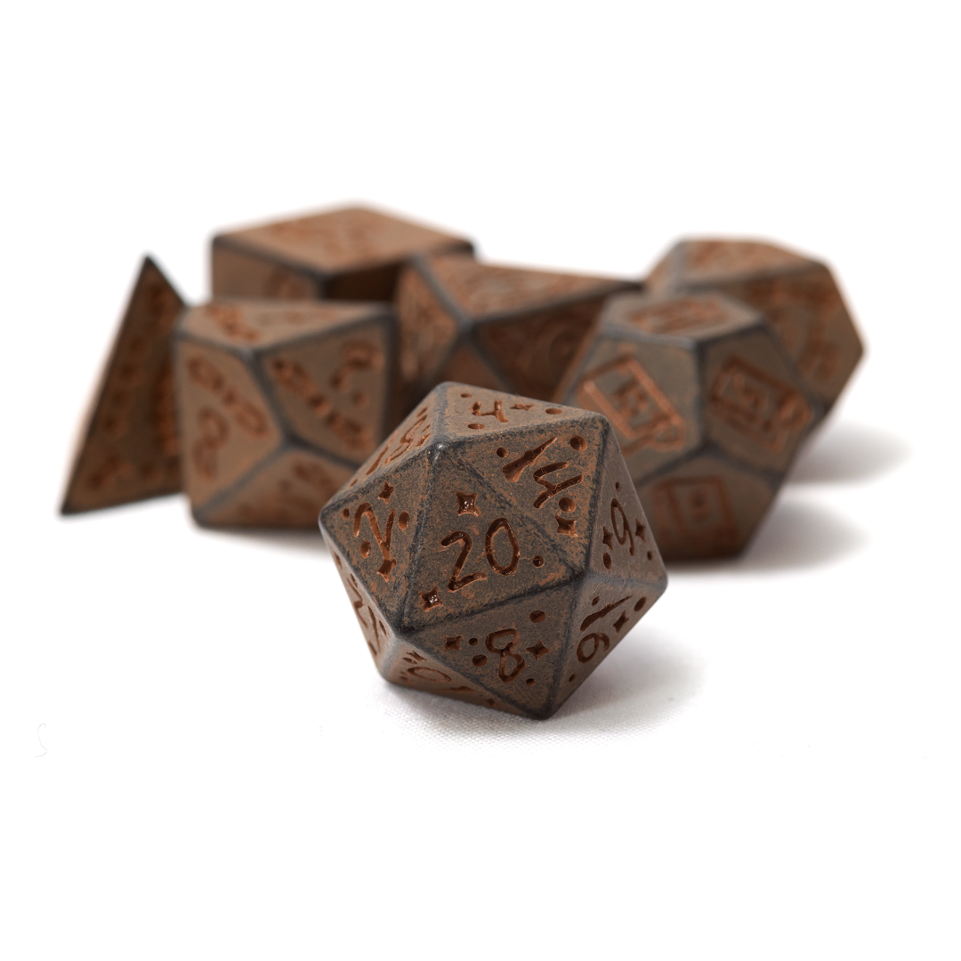 Illusory Stone Granite 7-Piece Polyhedral RPG Dice Set | Sirius Dice
