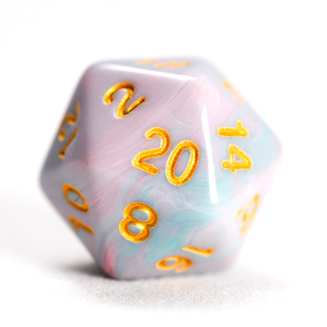 Pink Unicorn 7-Piece Polyhedral RPG Dice Set | Sirius Dice