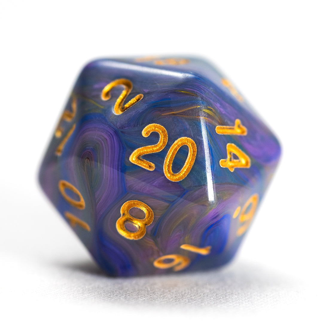 Purple Unicorn 7-Piece Polyhedral RPG Dice Set | Sirius Dice