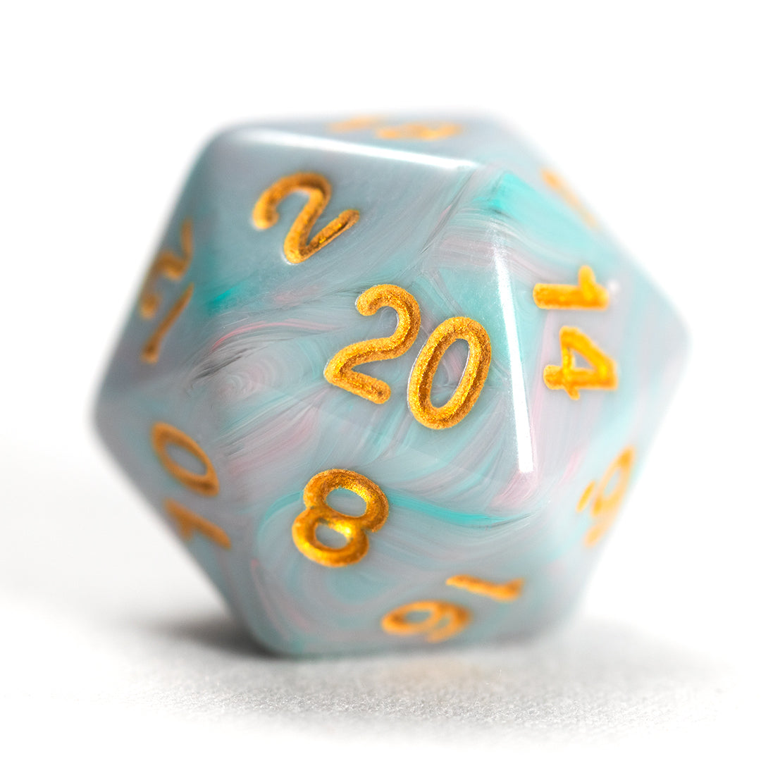 Teal Unicorn 7-Piece Polyhedral RPG Dice Set | Sirius Dice
