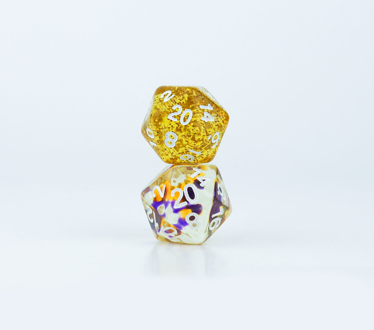 Violet Swirl Dice Set