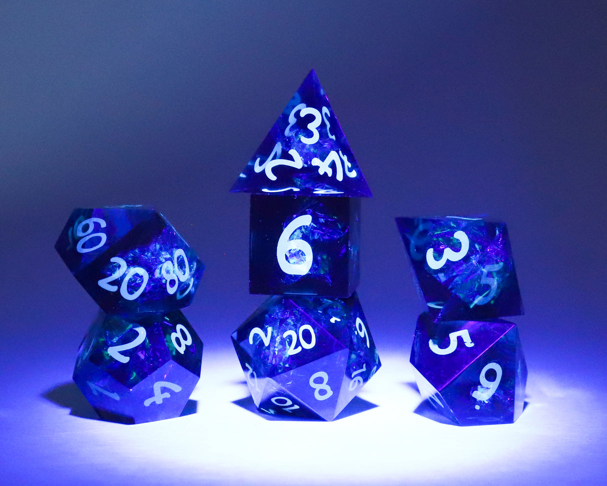 black uv sharp edge dnd dice