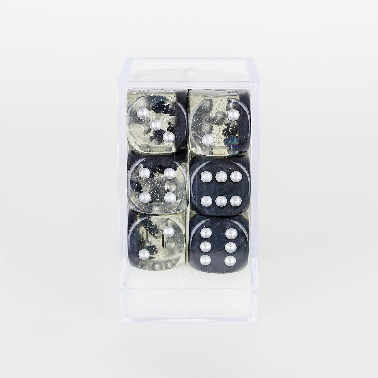 black glitter minatures dice