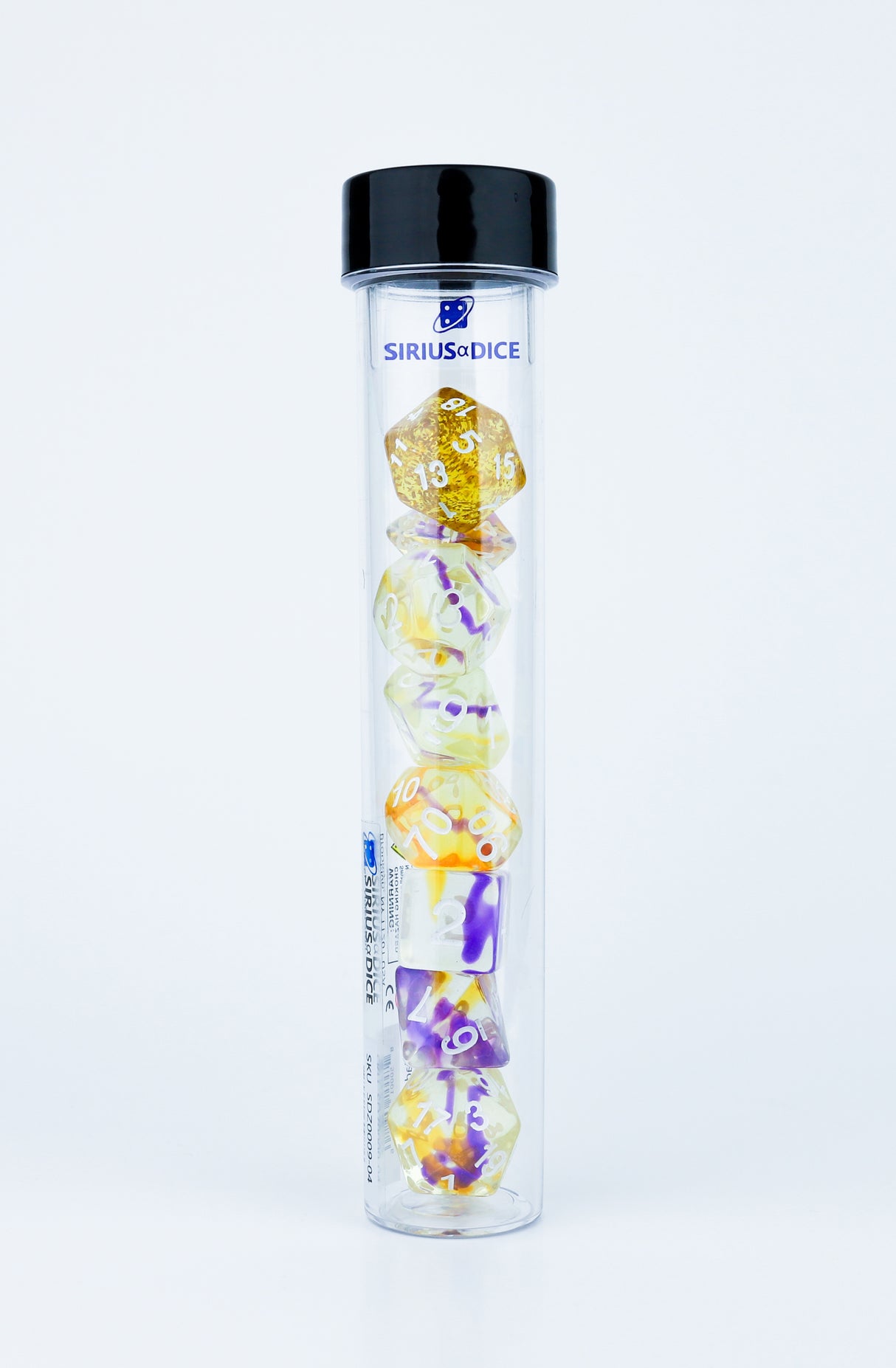 Violet Swirl Dice Set