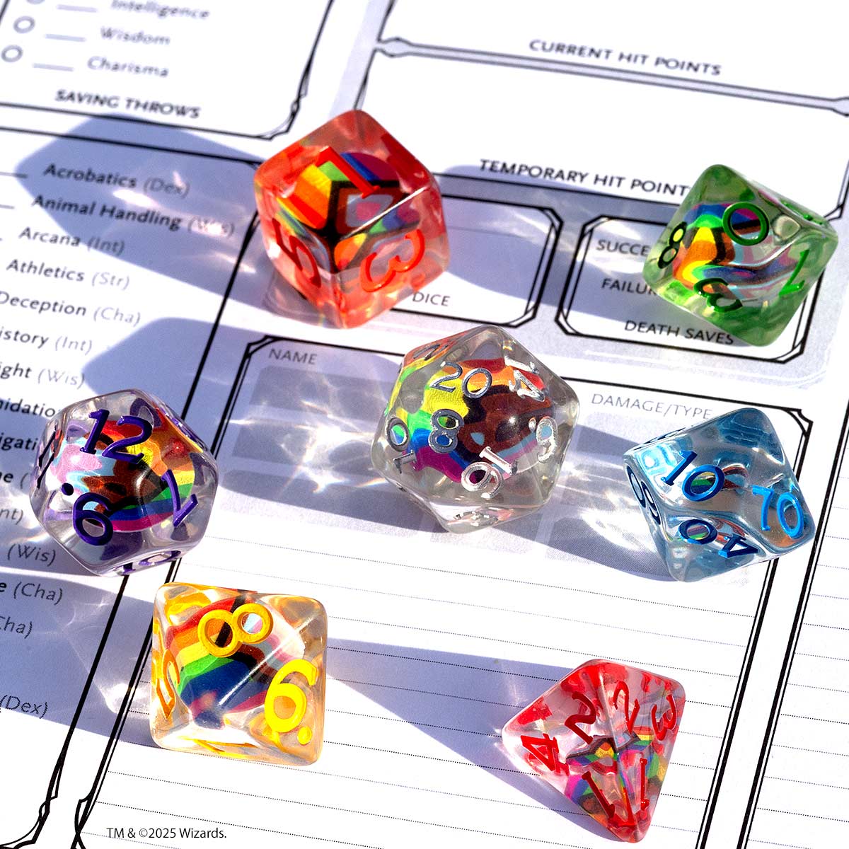 Dungeons & Dragons Pride Dice Set [Round Edge] | Sirius Dice