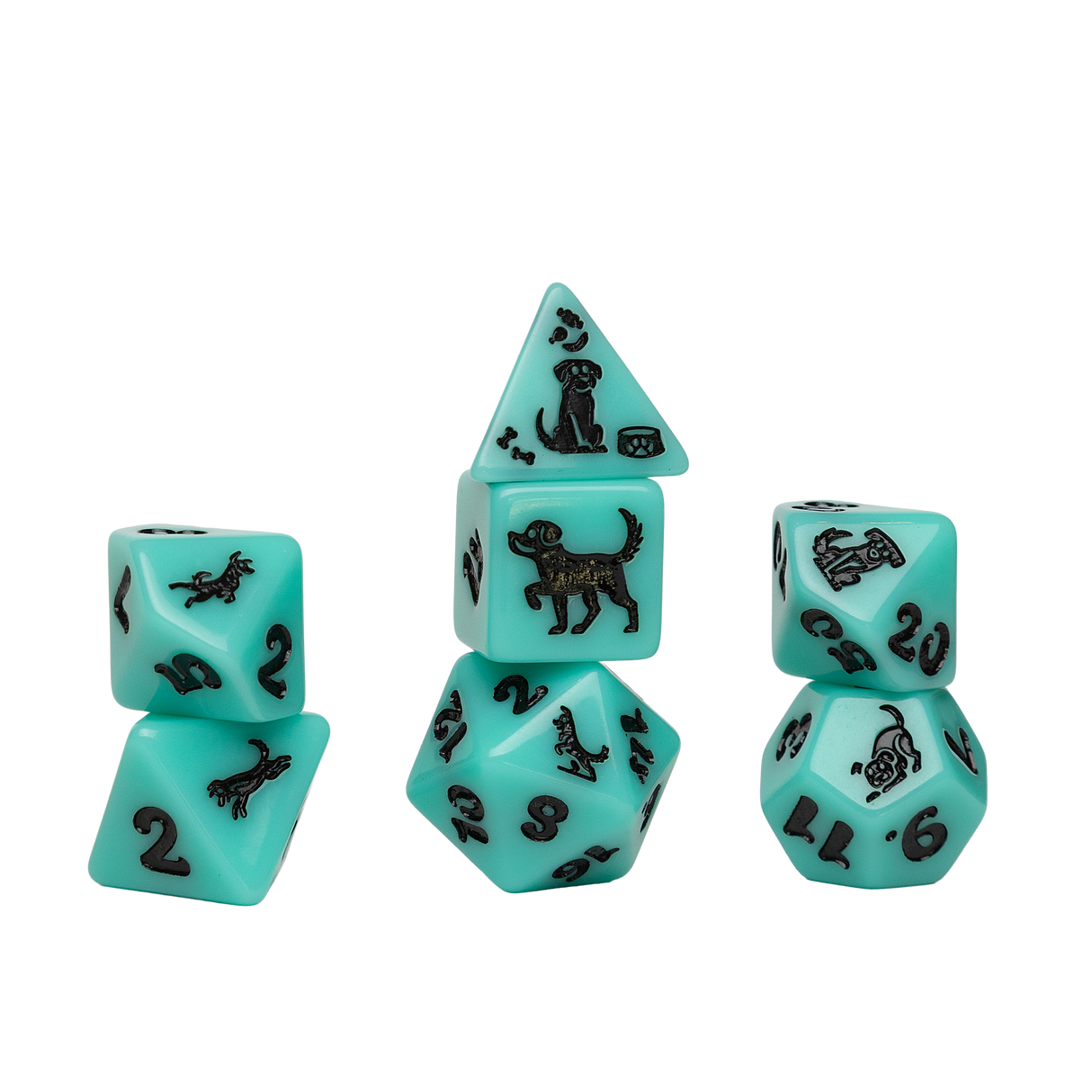 Animals Series - Seafoam Shepherd Polyhedral Dice Set