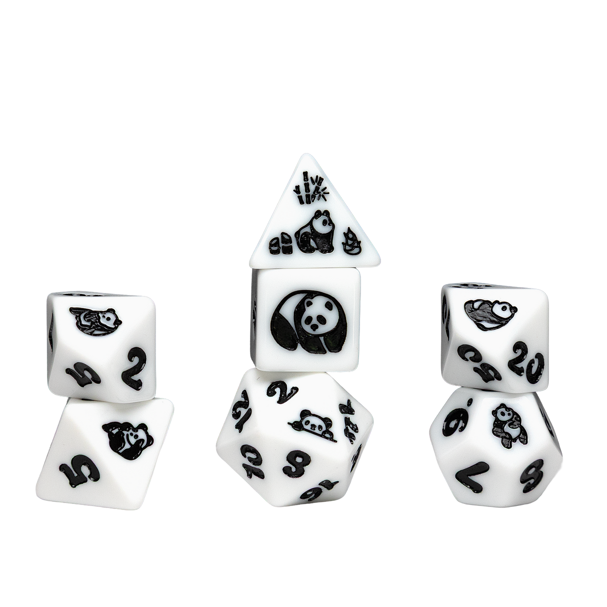 Animals Series - Moon Panda Polyhedral Dice Set