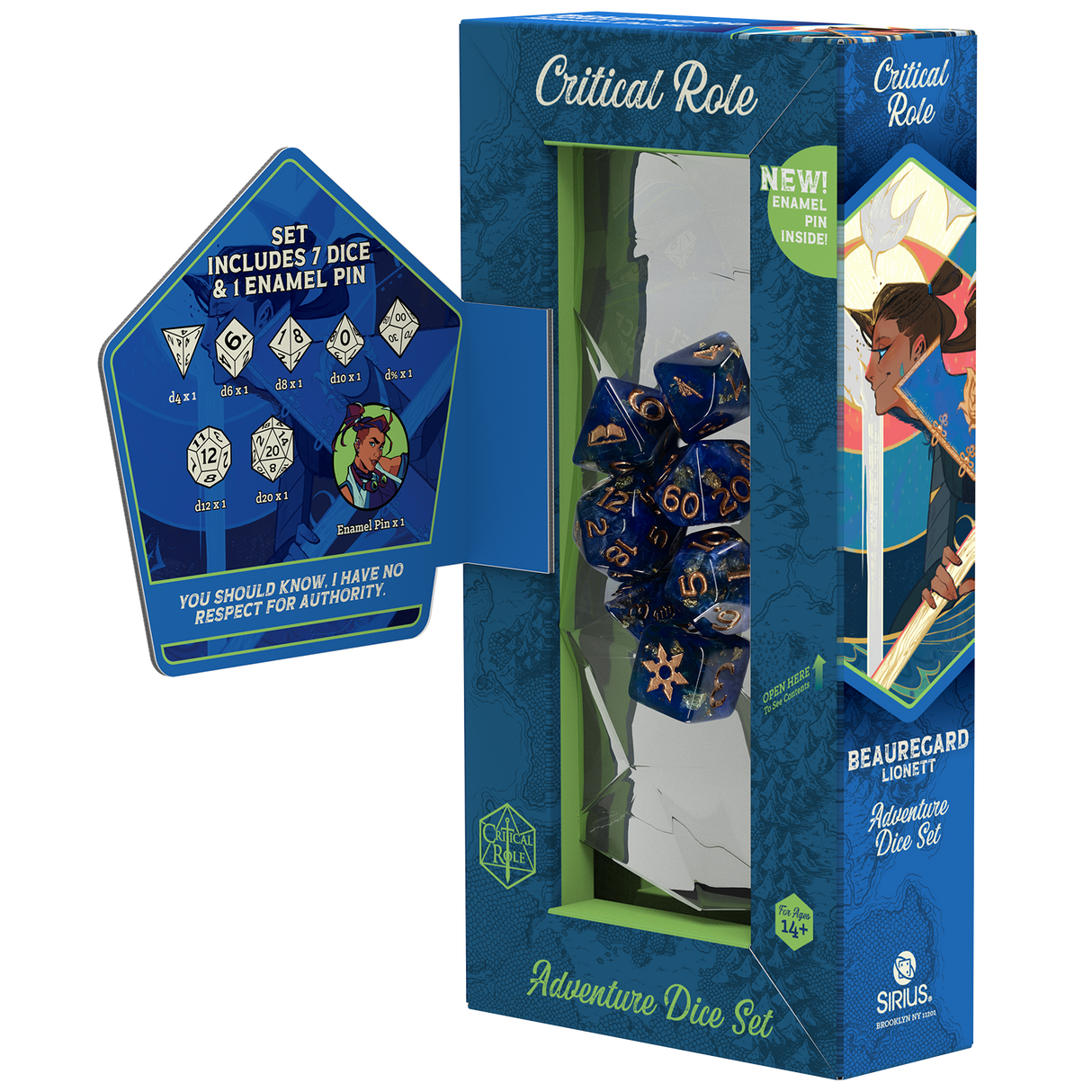 PRE-ORDER - Mighty Nein Adventure Dice - Beauregard "Beau" Lionett