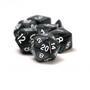 Pearl Grey / Black Acrylic Dice Set