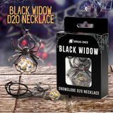 Black Widow D20 Necklace | Sirius Dice