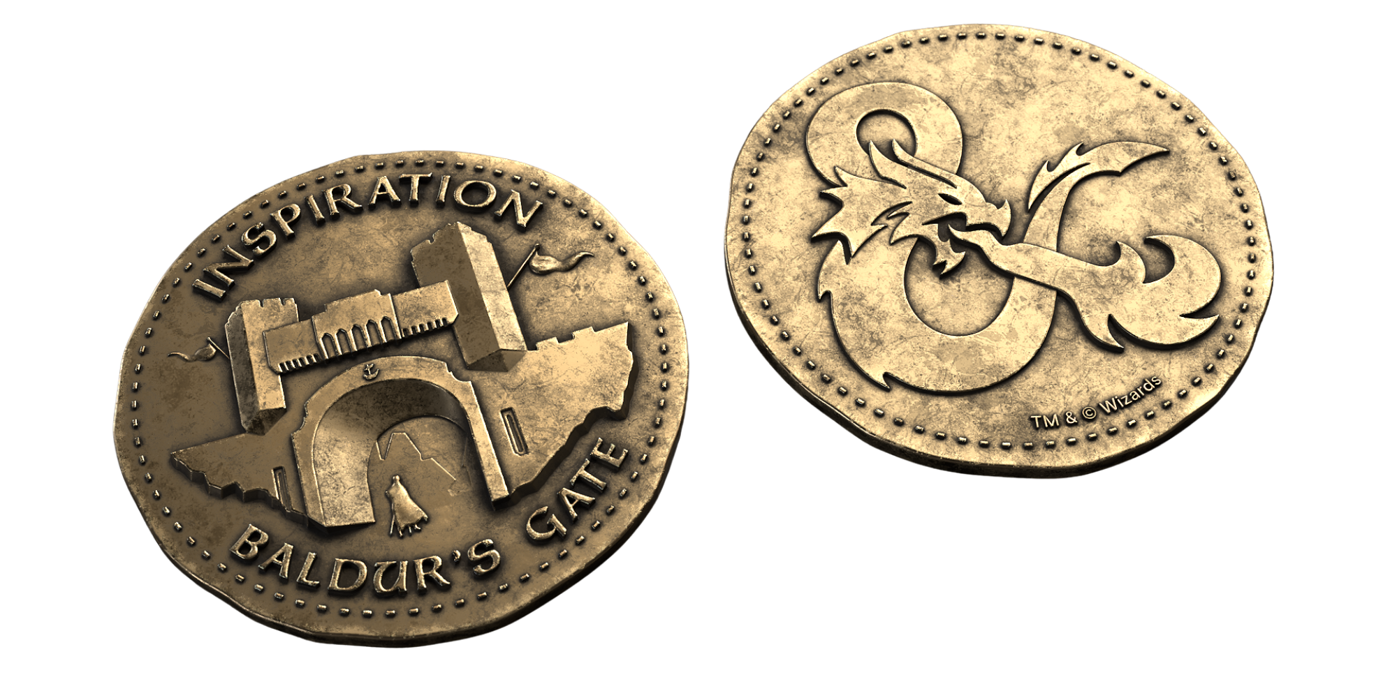 Dungeons & Dragons Official Collectible Coins Set – 2-Piece Badge Figure Bundle, Limited Edition 2024