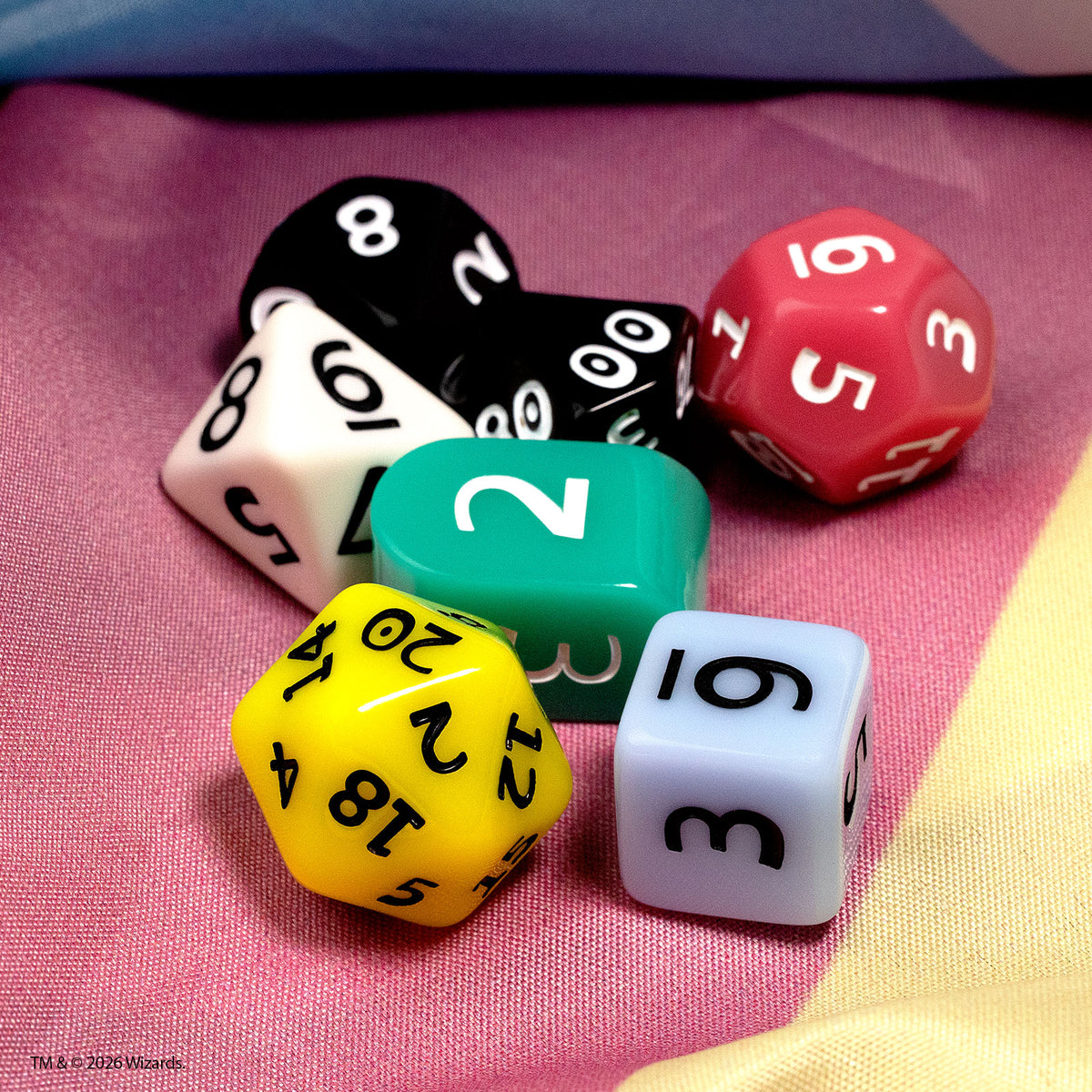 Dungeons & Dragons: Accessible Adventures – Disability Pride Dice Set