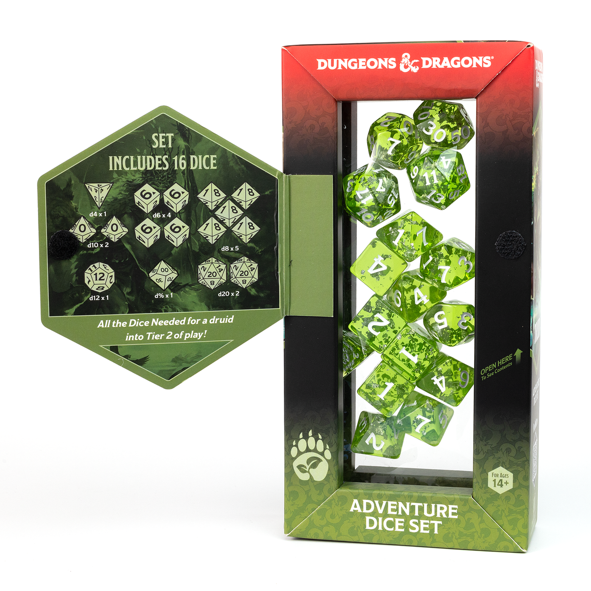 Dungeons & Dragons Adventure Dice - Druid: Green | Sirius Dice