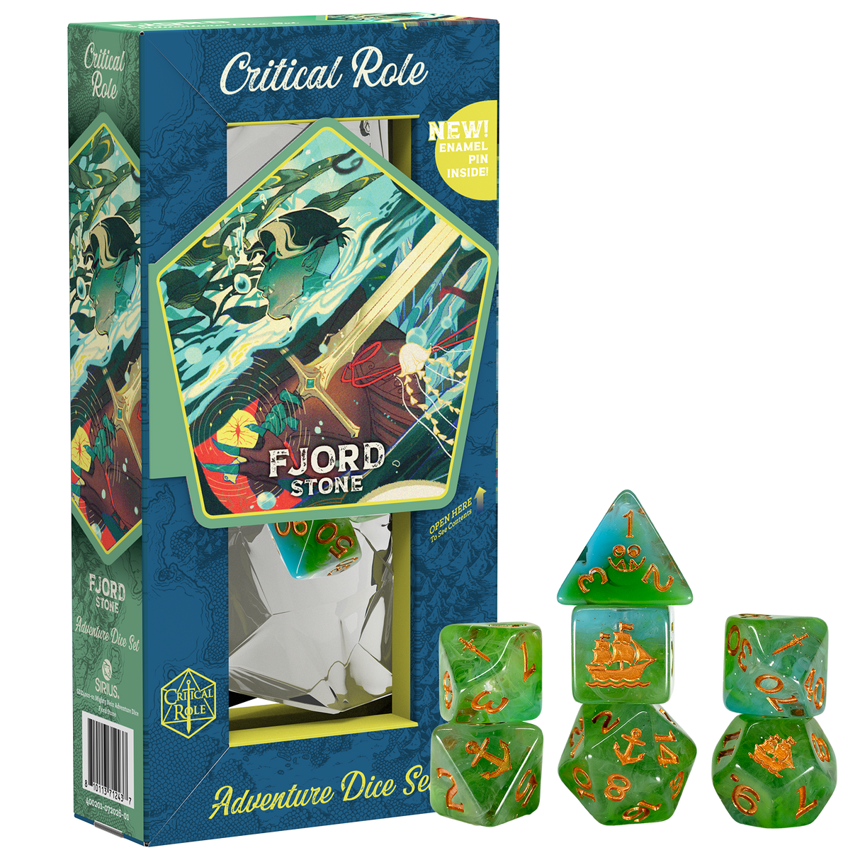 PRE-ORDER - Mighty Nein Adventure Dice - Fjord Stone