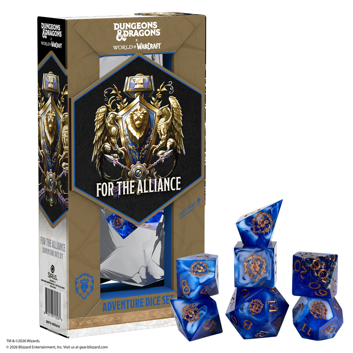 Dungeons & Dragons x World of Warcraft Adventure Dice Sets - For the Alliance
