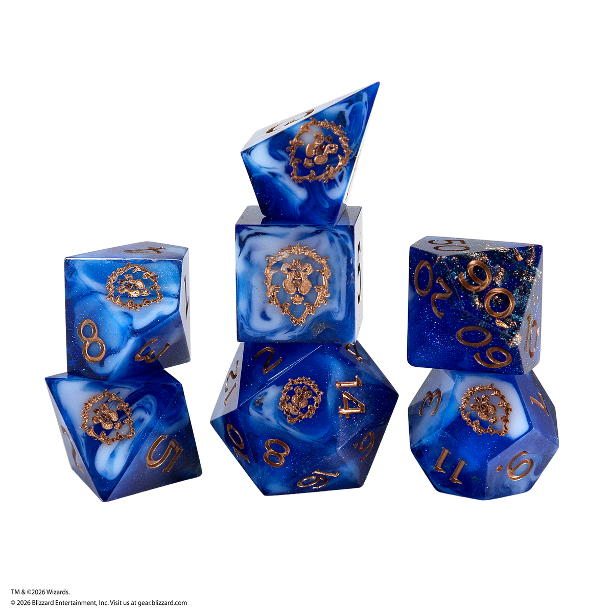 Dungeons & Dragons x World of Warcraft Adventure Dice Sets - For the Alliance