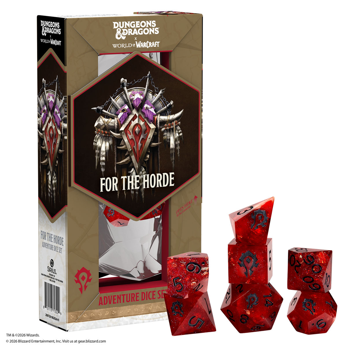 Dungeons & Dragons x World of Warcraft Adventure Dice Sets - For the Horde
