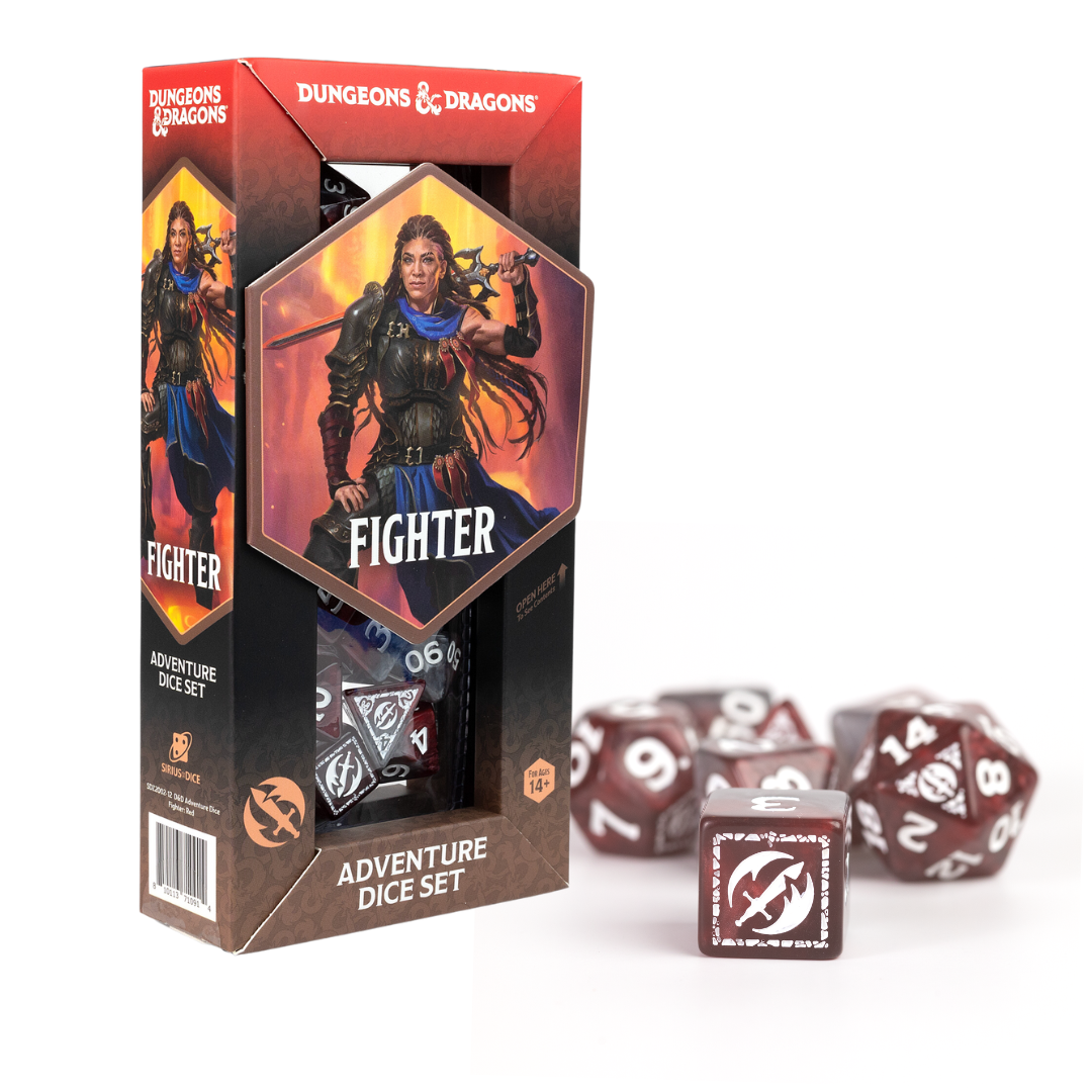 Dungeons & Dragons Adventure Dice - Fighter: Red | Sirius Dice