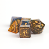 Dungeons & Dragons Adventure Dice - Monk: Blue / Gold | Sirius Dice