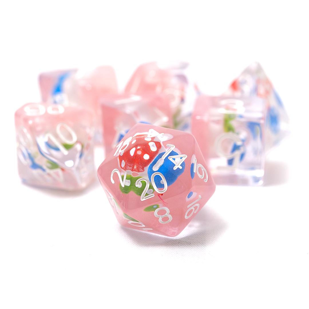 Magic Mushroom 7-Piece Polyhedral RPG Dice Set | Sirius Dice