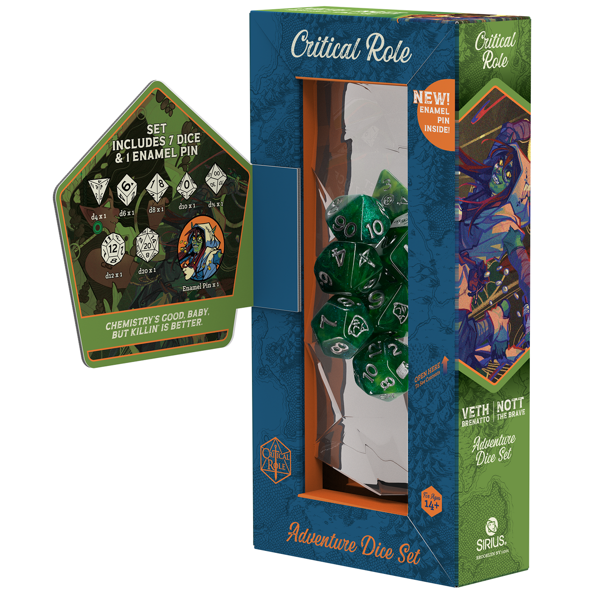PRE-ORDER - Mighty Nein Adventure Dice - Nott the Brave / Veth Brenatto