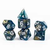 Unearthed Treasure Onyx 7-Piece Polyhedral RPG Dice Set | Sirius Dice
