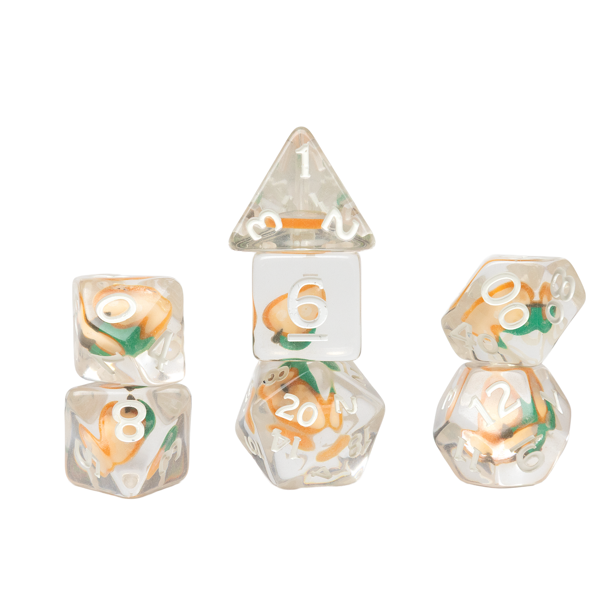 Fruit Slice Dice Set - Peach – Sirius Dice