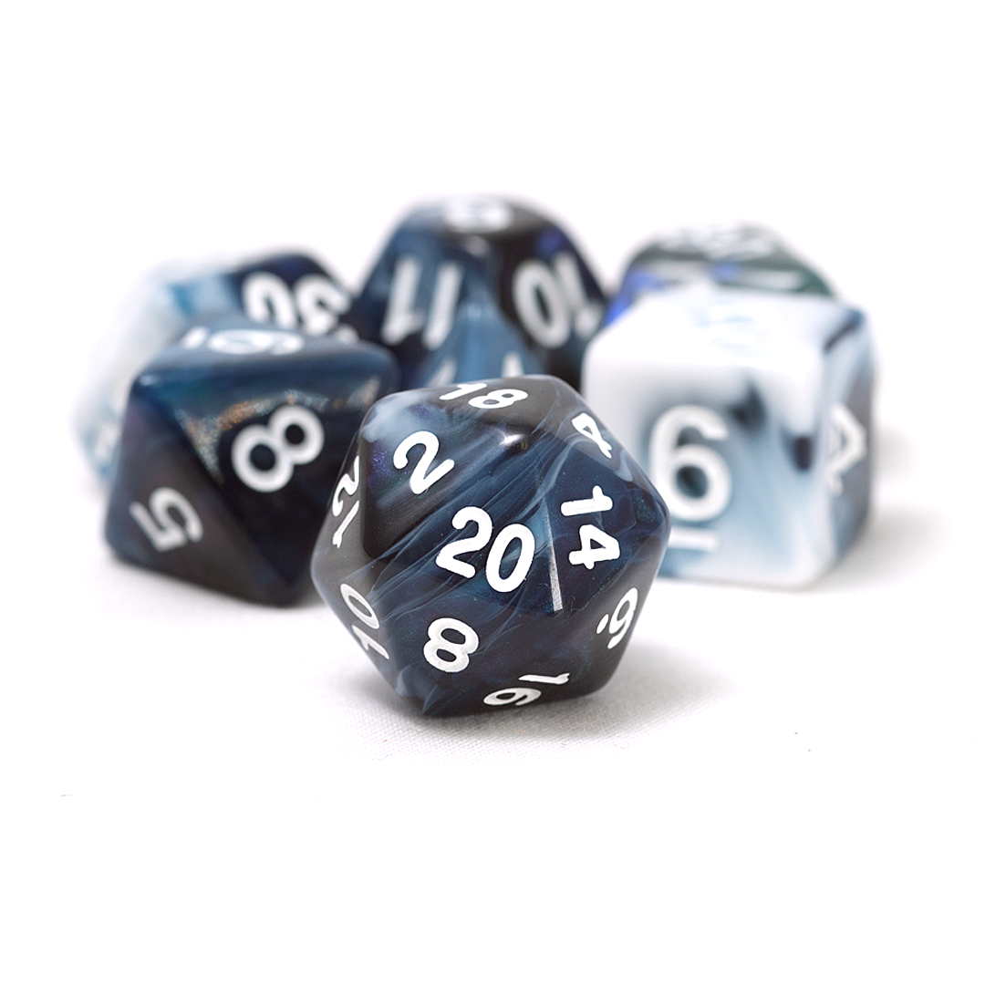 Pearl Blue Acrylic Dice Set